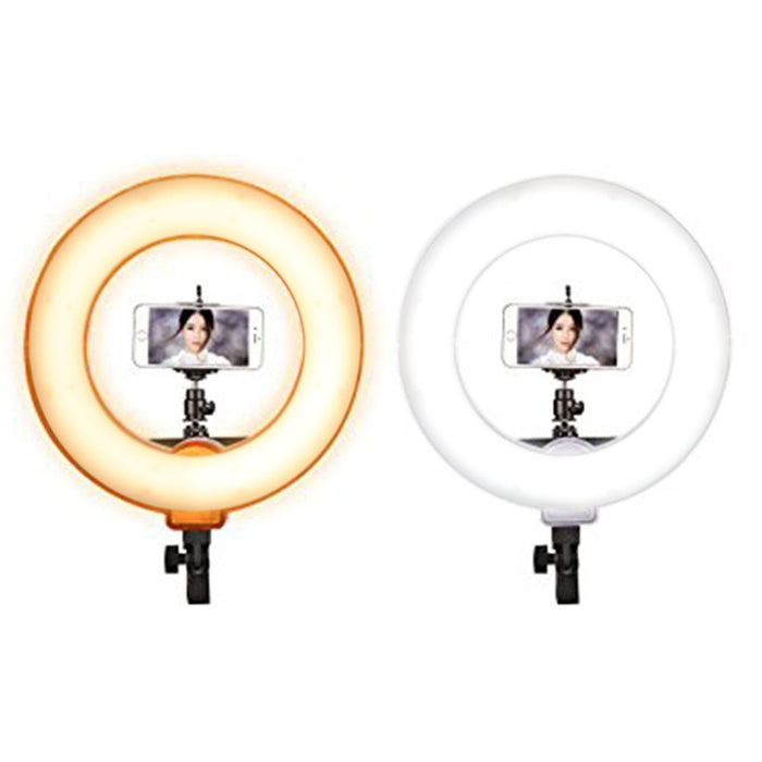 Kshioe 18" LED Ring Lights and 2m Light Stands UK Standard Black