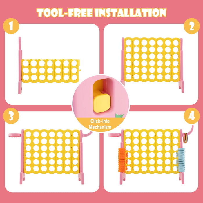 Advanced 4-to-Score Combo Set - Game Set with Basketball Hoop and Ring Toss Features - Perfect fun for both Kids and Adults