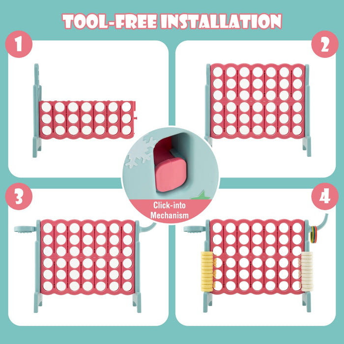 Advanced 4-to-Score Combo Set - Game Set with Basketball Hoop and Ring Toss Features - Perfect fun for both Kids and Adults