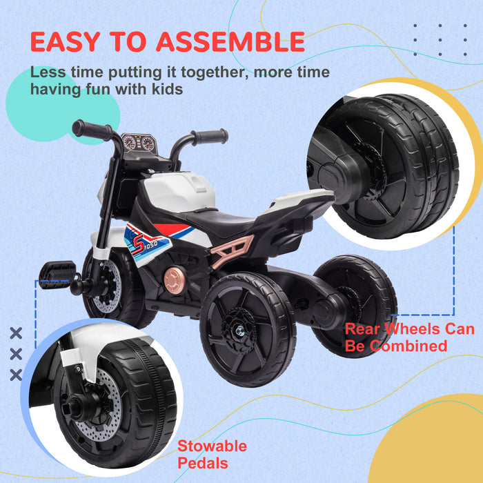 Toddler Trike Motorcycle Design 3-in-1 - Convertible Balance Bike, Sliding Car with Headlight & Sound Features - Perfect for Kids Learning to Ride
