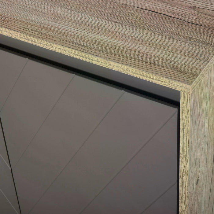 Under Sink Storage Organizer - Floor-Standing Cupboard with Adjustable Shelf, 2-Door Bathroom Cabinet in Versatile Grey - Ideal for Bathroom Space Saving & Organization