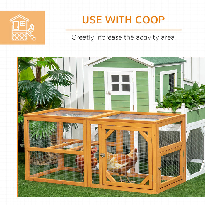 Deluxe Wooden Chicken Coop - Includes Perches, Secure Doors & Expandable Design - Ideal for Housing 2-4 Chickens in a Natural Wood Aesthetic