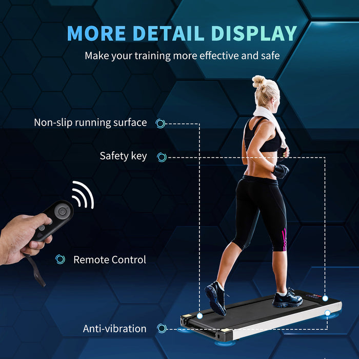 Electric Treadmill Walking Machine - 735W Motorised Pad with Adjustable Speeds of 1-6km/h, LED Display - Ideal for Home Aerobic Exercise and Low-Impact Workouts