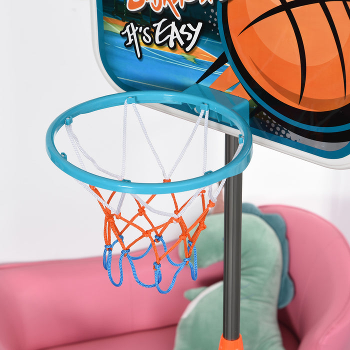 Kids' Adjustable Aluminum Basketball Hoop Stand - Includes Height Customization & Ball - Perfect for Young Athletes & Outdoor Play