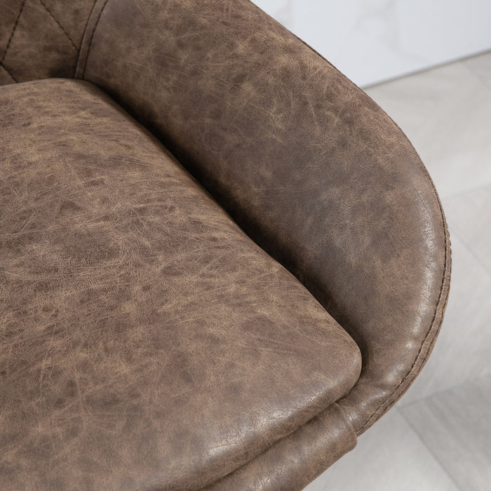 Adjustable Retro Bar Stools Set of 2 - Upholstered Swivel Kitchen Chairs with Backs - Ideal for Coffee Bars and Home Seating Solutions