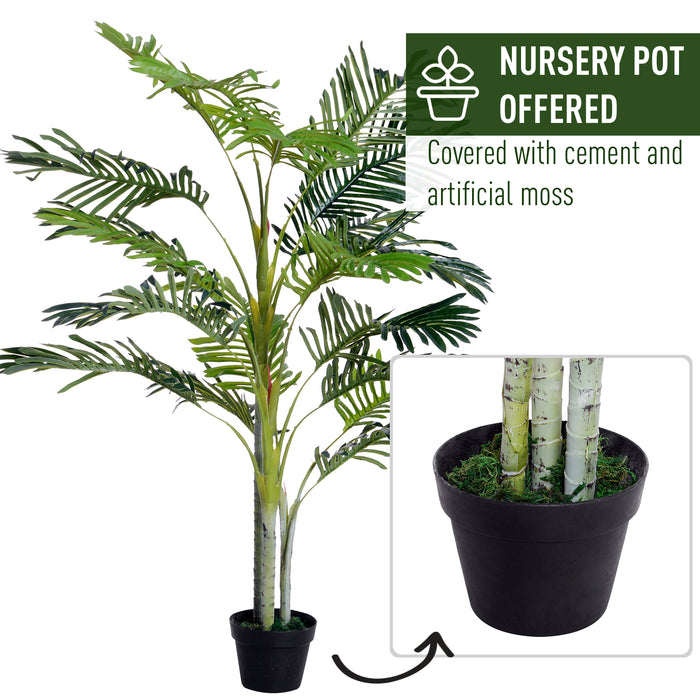 Artificial Palm Tree - 150cm Decorative Faux Greenery with Lush Leaves - Tropical Ambience for Home or Office Decor