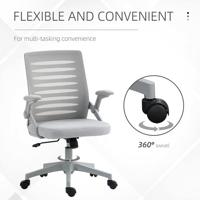 Ergonomic Mesh Swivel Chair with Lumbar Support - Comfortable Task Computer Chair for Home Office - Ideal for Work-From-Home Professionals & Students