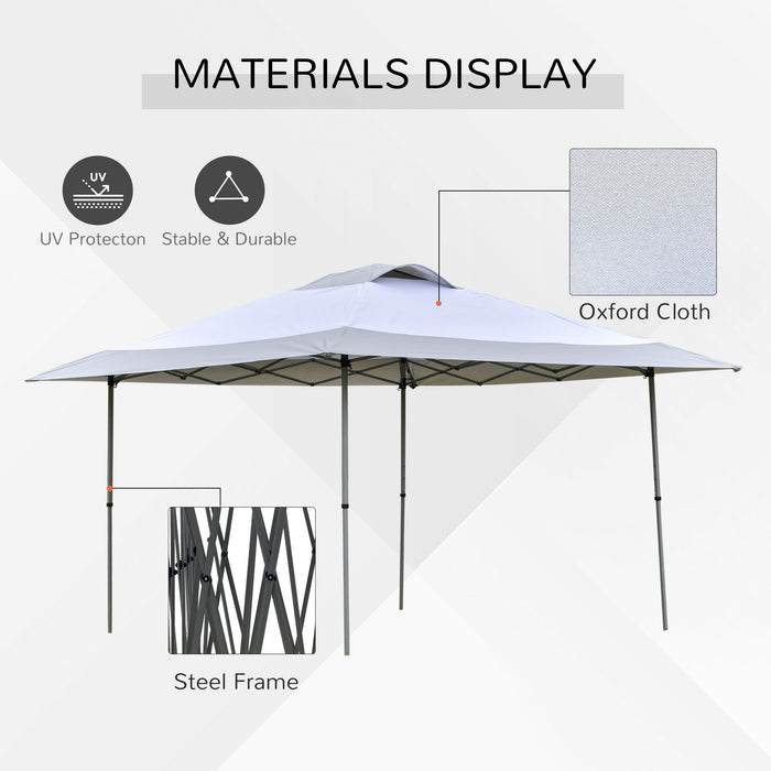 Pop-Up Canopy Gazebo - 4x4m with Roller Bag & Adjustable Steel Legs for Outdoor Events - Ideal for Parties & Gatherings, Weather-Resistant White Cover