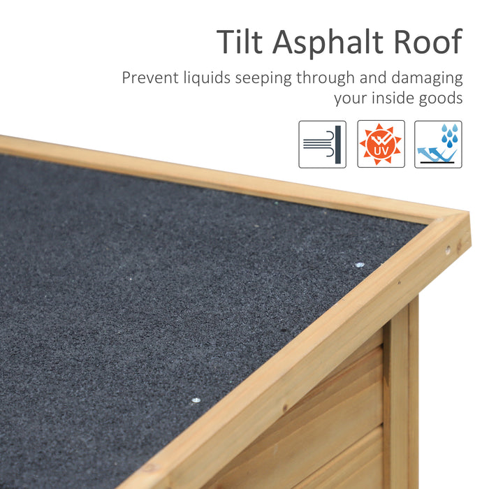 Solid Fir Wood Garden Storage - Sturdy Outdoor Cabinet for Garage Organisation - Ideal for Garden Tool and Equipment Keeping