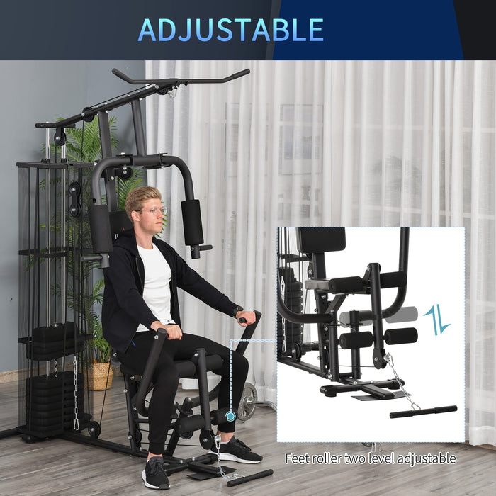 Multi-Purpose Workout Station - Heavy-Duty Fitness Strength Equipment for Weight Training and Body Exercise - Ideal Home Gym System for Muscle Development