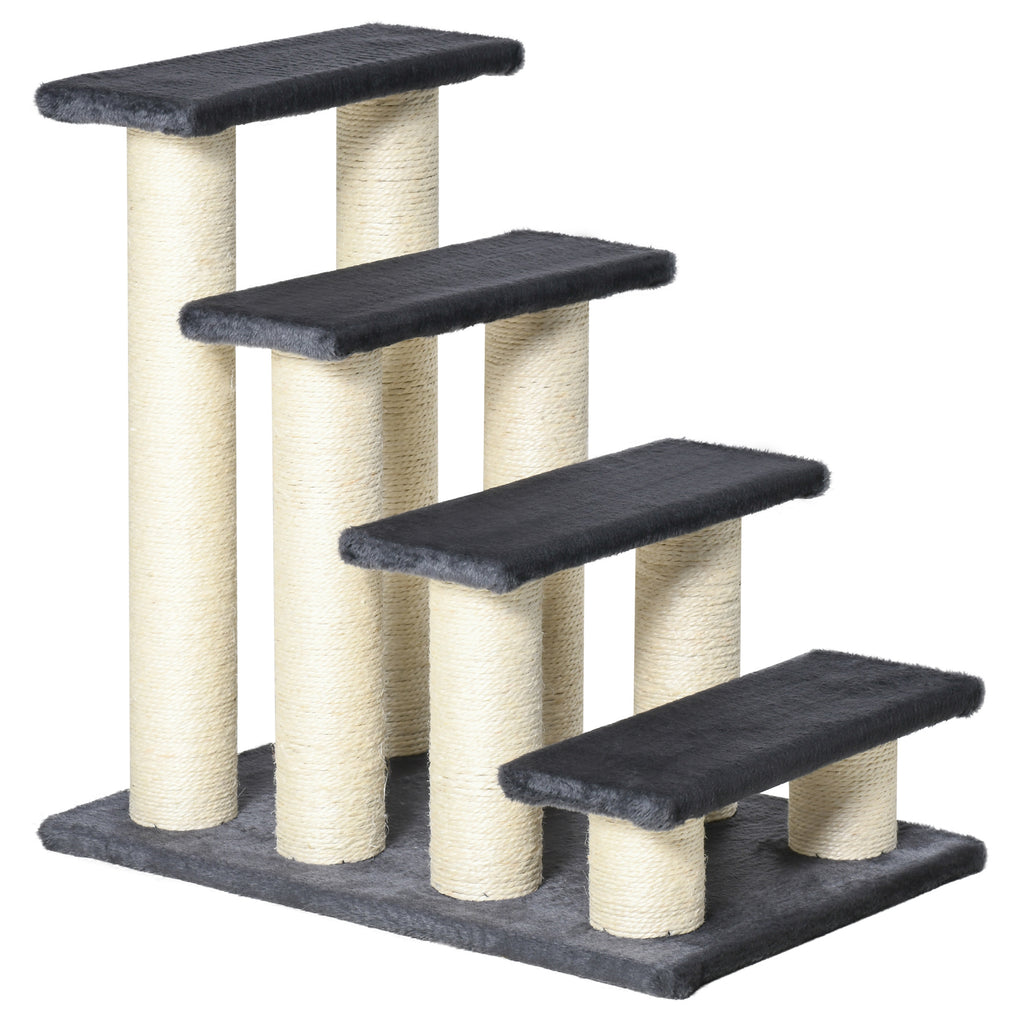 4-Step Pet Stairs for Dogs & Cats - Durable Climb Ladder in Navy Blue - Ideal for Small, Older, or Less Mobile Animals
