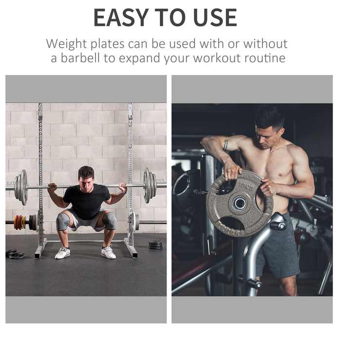 Olympic Grip Weight Plates - 2-Piece Set for Strength, Crossfit & Weightlifting - Ideal Barbell Set for Home Gym Training