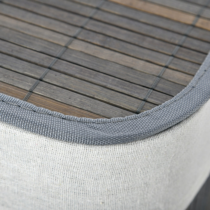 100L Dual-Compartment Laundry Basket with Flip Lid - Sturdy String Handles, Removable Liner, Water-Resistant, Collapsible Design - Space-Saving Clothes Organizer for Families