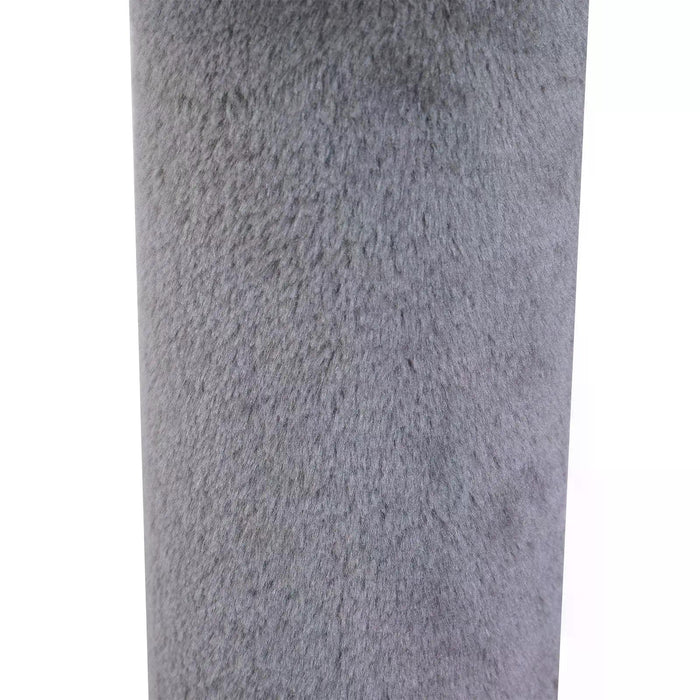 Cat's Empire Adjustable High-Rise Scratching Post - 5-Level Plush Platforms for Feline Fun, Grey - Ideal for Indoor Cats' Exercise and Entertainment