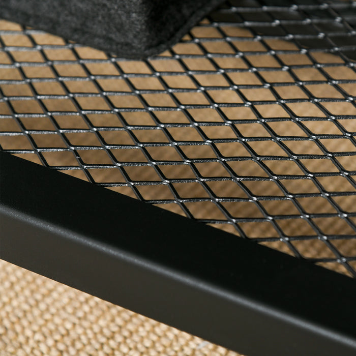 Industrial Style Coffee Table - Living Room Two-Tone Storage Unit with Shelf, Metal Frame - Modern Organizer for Home Décor and Organization