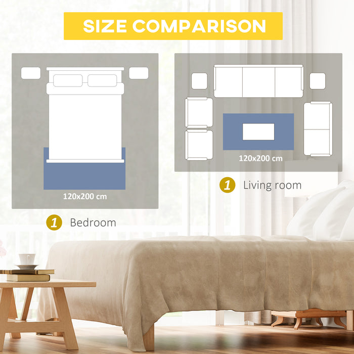 Luxurious Brown Shaggy Rug - Soft Fluffy Carpet for Home, Living Room, Bedroom, Dining Area, 120x200 cm - Enhance Your Space with Cozy Comfort