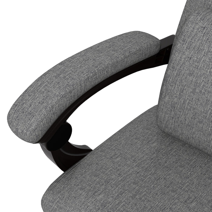 Ergonomic High Back Recliner Office Chair - Adjustable Height, Swivel Wheels, with Footrest and Lumbar Support in Dark Grey - Ideal for Comfortable Working and Relaxation