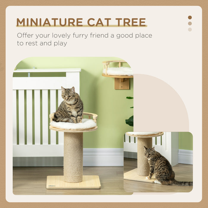 52cm Kitty Playhouse - Cat Tree with Activity Center, Bed, and Robust Jute Scratching Post - Ideal for Feline Fun and Relaxation