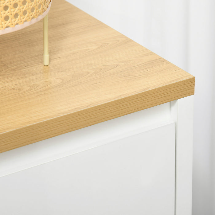 Kitchen Storage Sideboard - Double-Door Cabinet with Adjustable Shelf - Ideal for Living Room and Entryway Organization