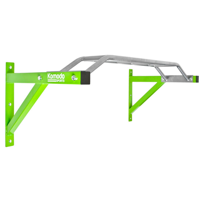 Green Home Exercise Equipment - Durable Wall Mounted Pull Up Bar - Ideal for Full-Body Workouts and Strength Training