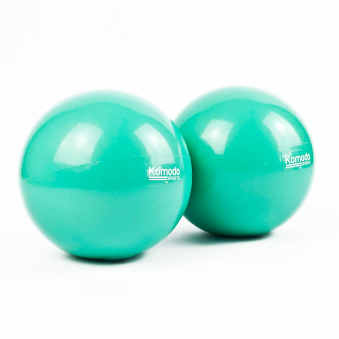 Weighted Fitness Toning Balls in Green - Dual 0.5kg Exercise Weights - Ideal for Pilates, Strength Training & Physical Therapy