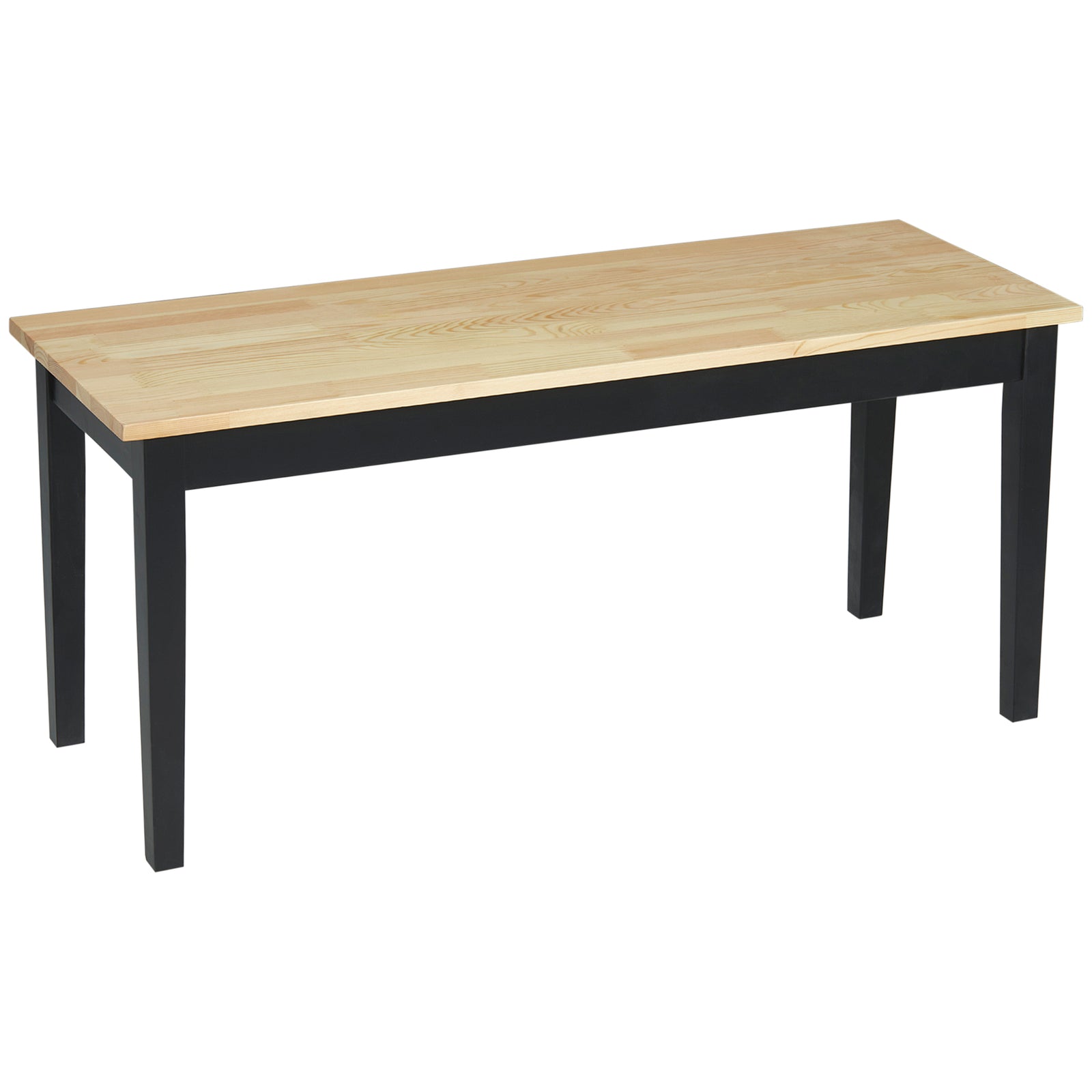 Wooden Dining Bench - 102 cm Wide, Seats 2, Perfect for Kitchen & Entryway - Natural Wood Look for Cozy Home Spaces