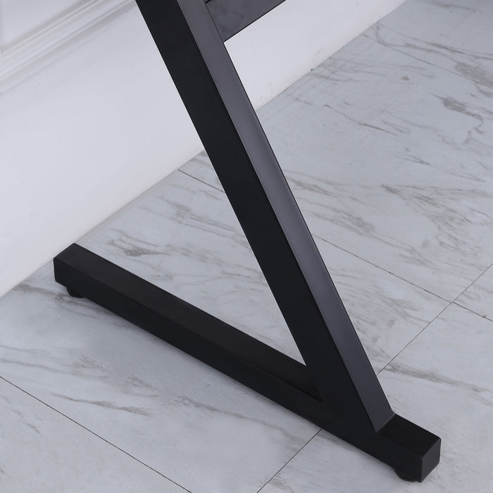 Z-Shaped Racing Style Gaming Desk 1.2m - Home Office Computer Table with Cable Management - Ideal for E-sports, Study, and Workstation Use in Black