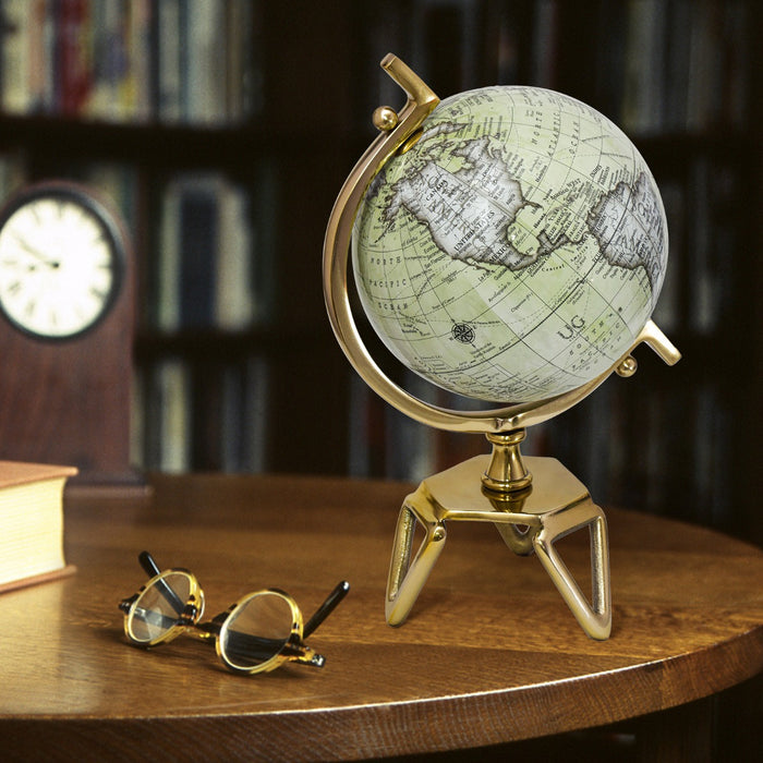 Interactive Globe by Educational Emporium - Features Triangle Metal Stand and Metal Meridian - Ideal Learning Tool for Geography Enthusiasts and Students