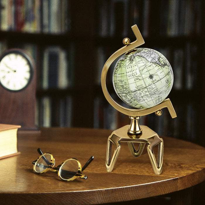 Interactive Globe by Educational Emporium - Features Triangle Metal Stand and Metal Meridian - Ideal Learning Tool for Geography Enthusiasts and Students
