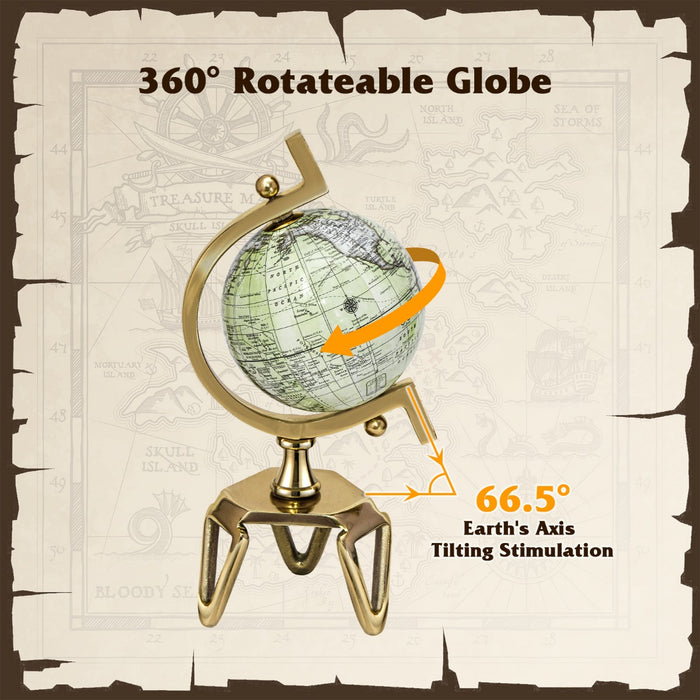 Interactive Globe by Educational Emporium - Features Triangle Metal Stand and Metal Meridian - Ideal Learning Tool for Geography Enthusiasts and Students