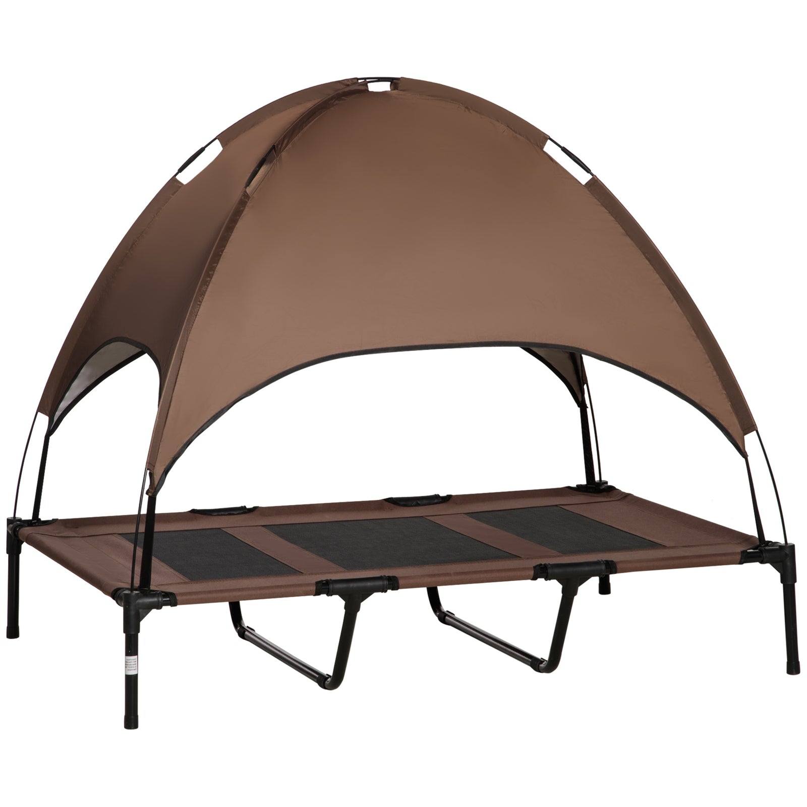Elevated Waterproof Pet Bed with UV Canopy - Breathable Mesh Cot for XXL Dogs, Outdoor & Indoor Use - Protective Shelter for Large Pets, Size 122x92x108cm