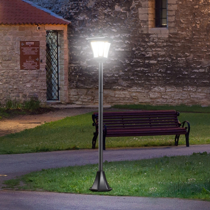 Outdoor Solar LED Post Lamp - Dimmable, Sensor-Activated Lantern for Garden Pathways, 1.6M Tall Bollard - Ideal for Illuminating Outdoor Spaces