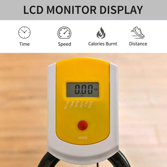 CardioGear 3500 - Indoor Cycling Bike with Belt Drive and Adjustable Resistance - LCD Display Upright Bike for Home Gym Fitness