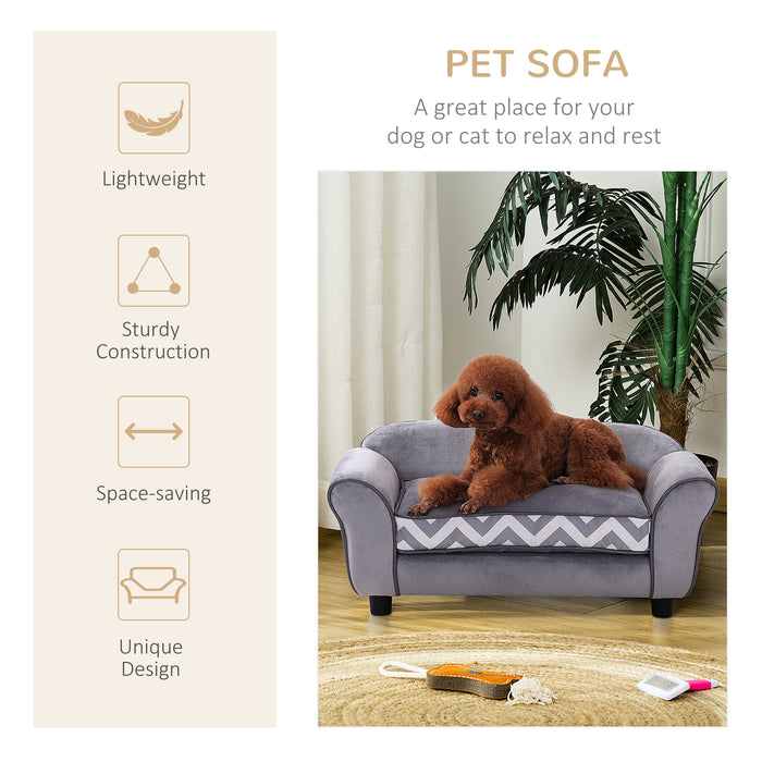 Pet Chair Lounge with Soft Cushion - XS-Small Dog & Cat Sofa Bed, Washable Cover, Wooden Frame with Removable Legs - Comfortable Resting Spot for Your Small Pets