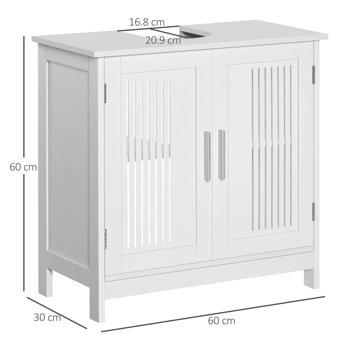 Bathroom Storage Organizer - Modern Under Sink Cabinet with Adjustable Shelves and Dual Doors - Space-Saving Vanity Unit for Bathroom Essentials