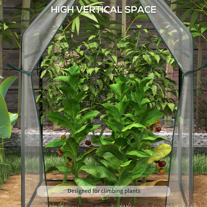 Portable Tomato Growhouse - Mini Greenhouse with Dual Zippered Doors, 90x90x145cm - Ideal for Indoor/Outdoor Gardening