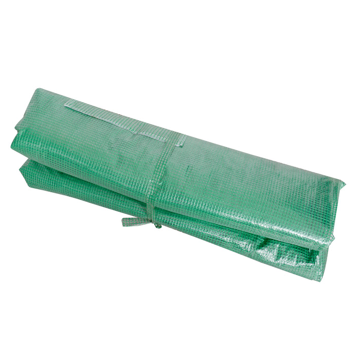 Greenhouse PE Replacement Cover 6m x 3m x 2m -  Durable Winter Garden Plant Protector with Roll-Up Windows - Ideal for Tunnel Walk-In Greenhouses