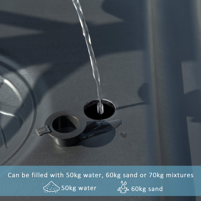 Adjustable 2.1-2.6m Basketball Hoop System - Sturdy Backboard, Weighted Base with Wheels - Ideal for Players of All Ages, Easy Portability