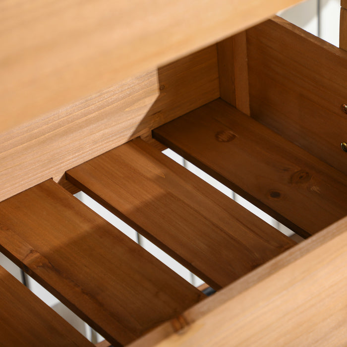 4-Tier Fir Wood Raised Garden Bed - 80cm x 45cm x 142cm Vertical Planter Box for Efficient Gardening - Ideal Elevated Plant Stand for Indoor & Outdoor Spaces