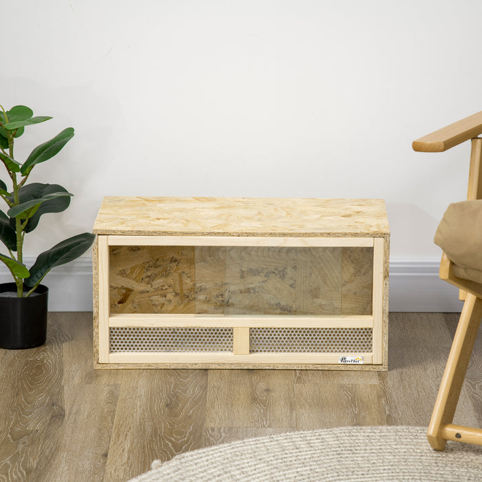 Reptile Terrarium Vivarium with Sliding Doors - Breathable Mesh Habitat, Easy Installation for Climbing Pets - Ideal for Lizards and Similar Reptiles