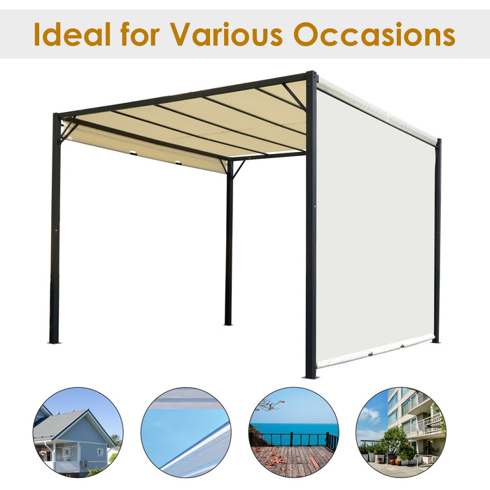 Garden Metal Gazebo 3x3m - Party Canopy Outdoor Tent with Sun Shelter, Removable & Adjustable Cream Cover - Ideal for Gatherings and Protection from Elements
