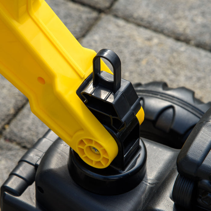 Kids' Pedal-Powered Excavator Ride-On - Durable Toy Digger with Horn & Removable Trailer - Fun Outdoor Play for Children