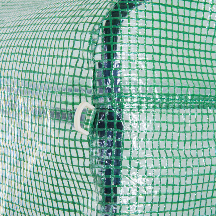 Polytunnel Walk-in Greenhouse - Sturdy Grow House Tent with Roll-up Sidewalls, Zipped Entrance, 12 Ventilated Windows - Spacious 6x3x2m for Plant Protection & Optimized Growth
