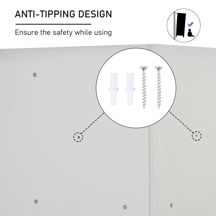 Corner Toy Storage Organizer for Kids - Bookcase Rack with Drawers and Anti-tipping Hardware for Safety - Ideal for Children's Playroom and Bedroom Storage Solutions
