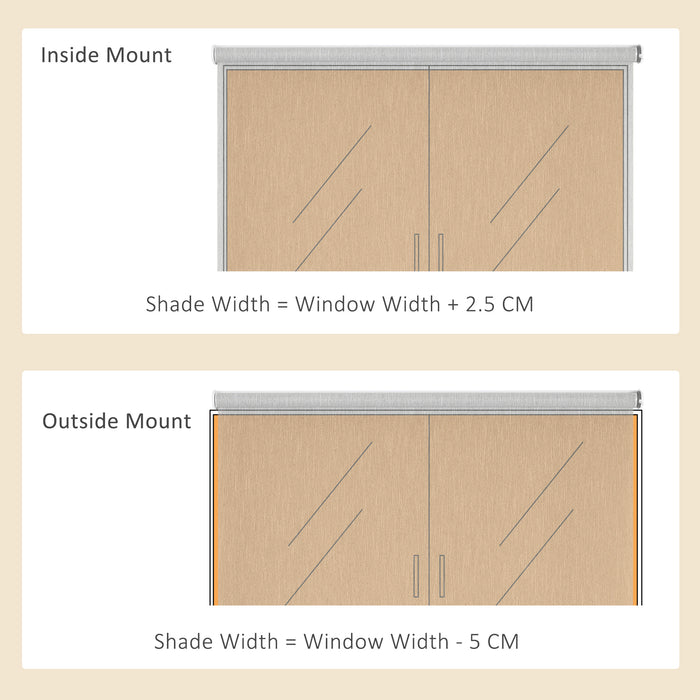 WiFi Smart Roller Blinds with UV Protection - Rechargeable Electric Shades for Home and Office, Grey, 80 x 180cm - Convenient and Privacy Enhancing Window Coverings