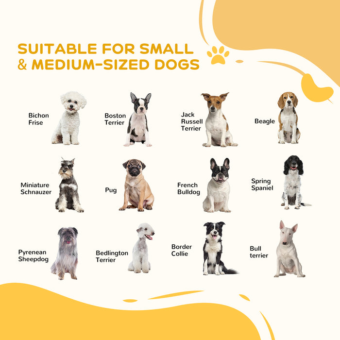 Foldable Wooden Dog Barrier with 6 Panels and Support Feet - Ideal for Small to Medium Dogs - Keeps Pets Safe and Designates Areas in Home