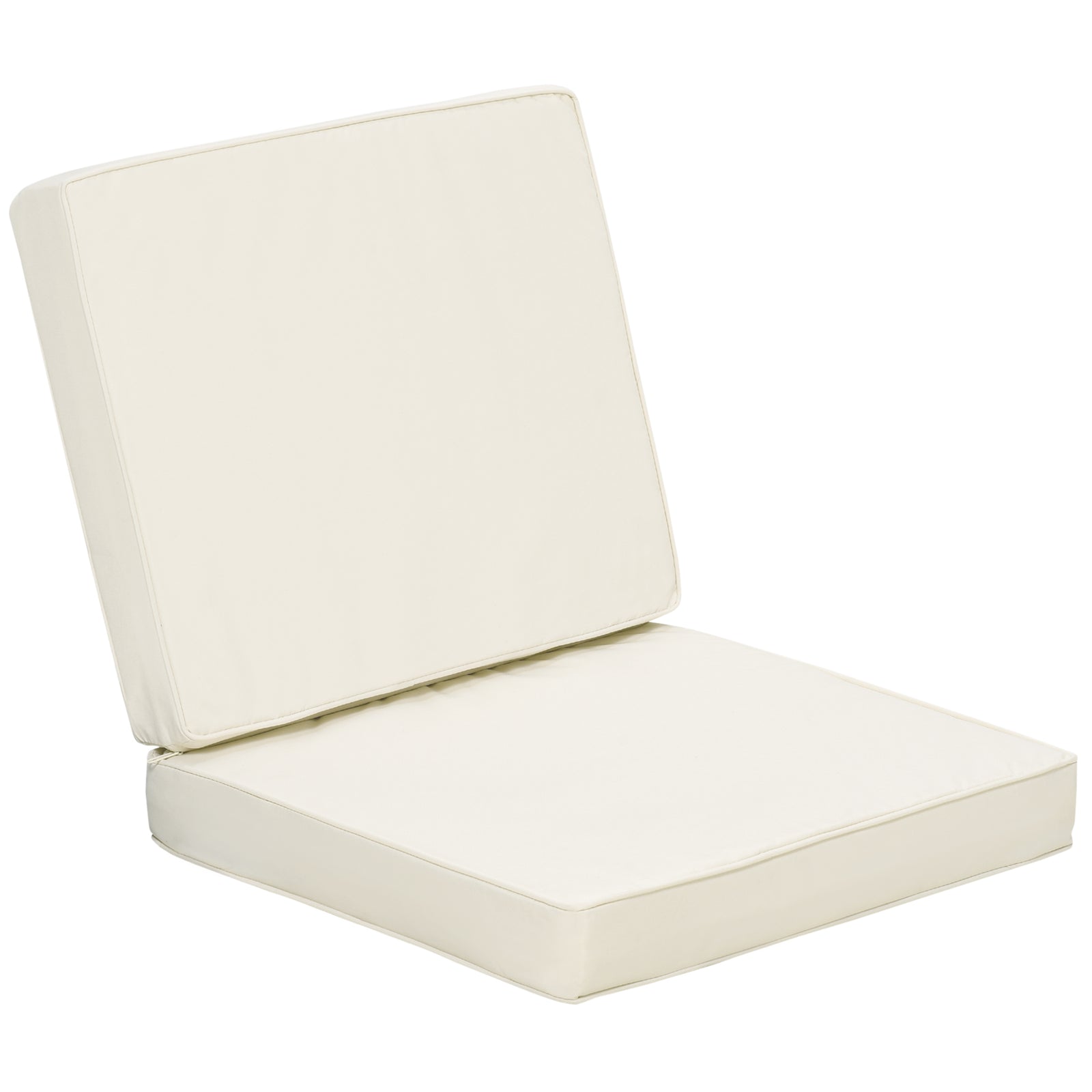 Outdoor Cushion Set - Garden Seat and Back Replacement Cushions 2-Pack, Cream White - Ideal Comfort for Patio Furniture
