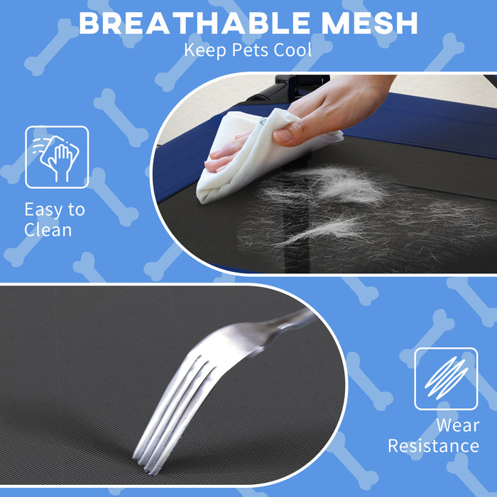 Breathable Mesh Elevated Dog Bed - Cooling, Washable Design for Mini to Small Dogs (61 x 46 x 63cm) - Ideal Comfort for Your Pet in Warm Weather