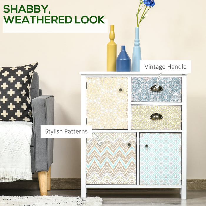 Multi-Purpose Shabby Chic Storage Chest - Drawer Table Sideboard for Entryway, Living Room, Bedroom - Elegant Organizer for Home Essentials