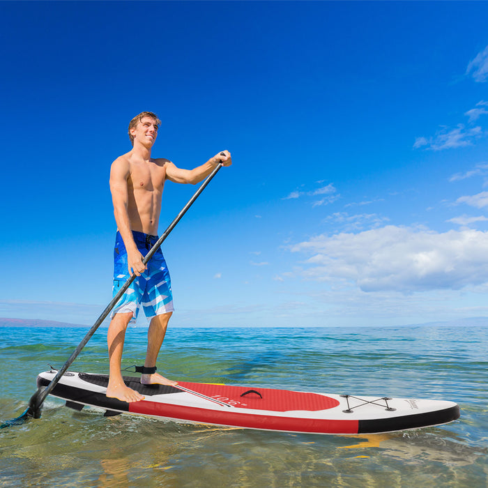 Inflatable Stand Up Paddle Board with Non-Slip Surface - Complete Kit with Aluminum Paddle and ISUP Accessories, Carry Bag, 305x76x15cm - Ideal for All Skill Levels, Portable SUP for Water Adventures